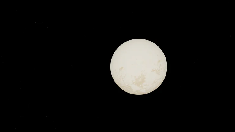 The star Helios with a luminous surface and corona.