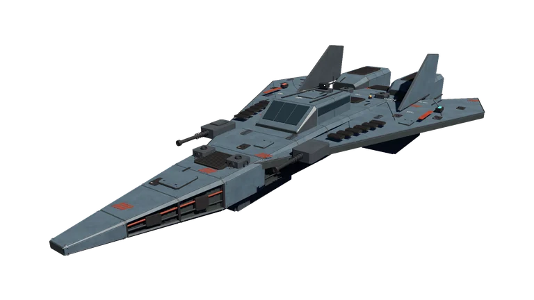 Small combat ship, three-quarter view with in-game lighting on a transparent background.