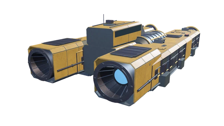 Small mining ship, rear three-quarter view, on a transparent background.