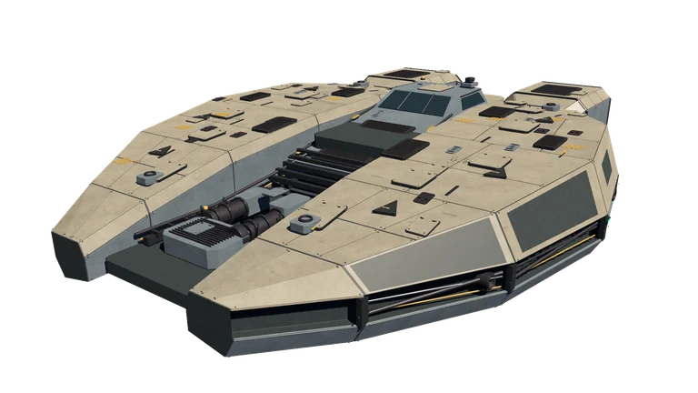 Universal starter ship, three-quarter view with in-game lighting on a transparent background.