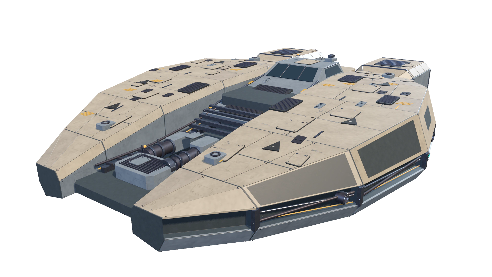 Universal starter ship, front three-quarter view, on a transparent background.